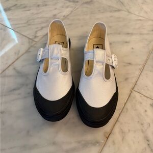 Vans Navy and White Sparkle Mary Jane Slip-On Shoes